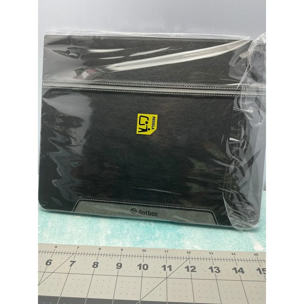 Antbox Black leather Case iPad Air 13 Inch M3 M2 Pencil Holder Auto Sleep‎ Wake